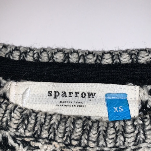 Anthropologie Sparrow Black and White Knit Sweater - Women’s Size XS - Picture 8 of 11